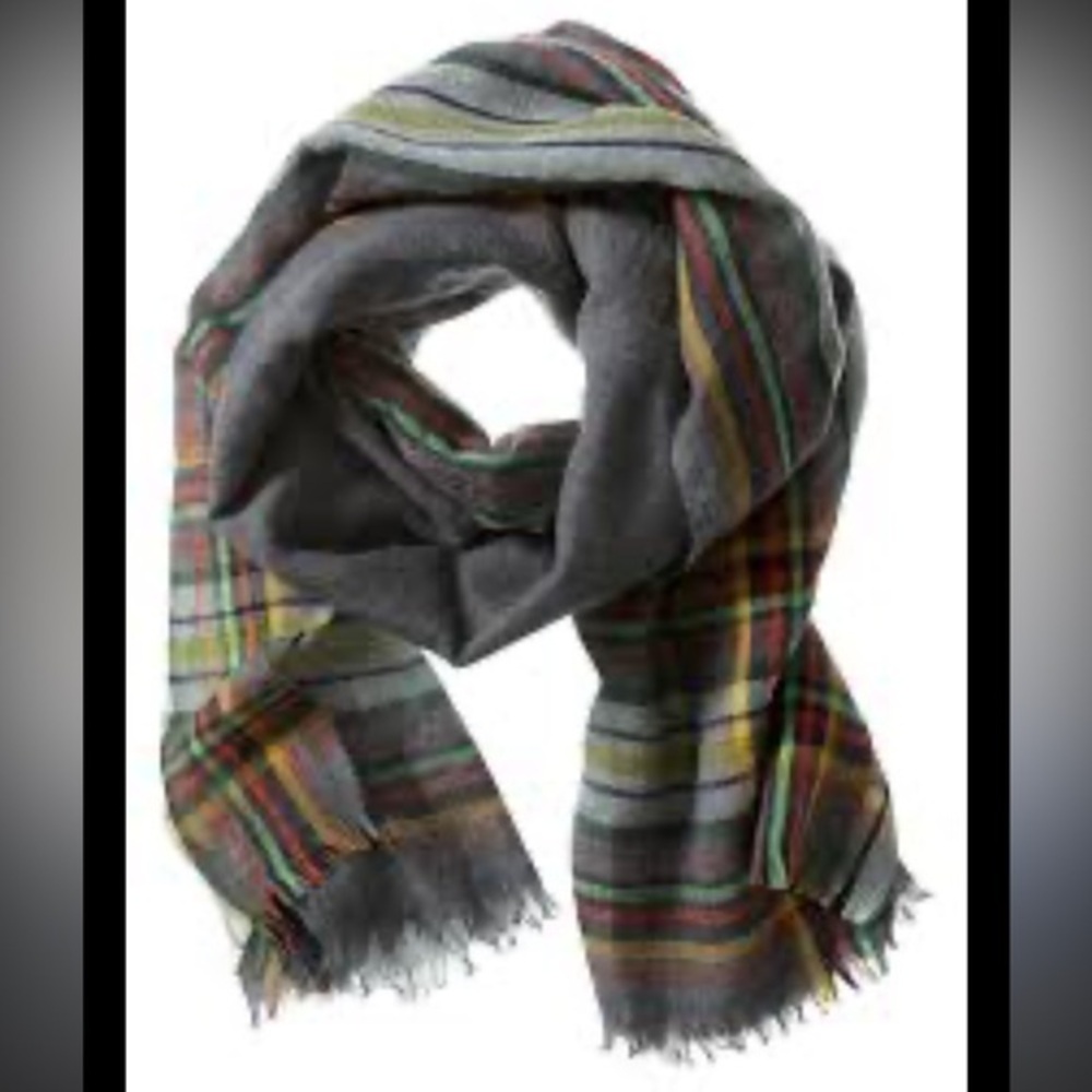 Banana Republic Anabel plaid wool scarf